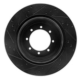 R1 Concepts 11-22 Ford F-350 Super Duty 2WD Rear Right Drilled & Slotted Black Brake Rotor by R1 Concepts RNC-633-54225R