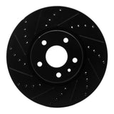 R1 Concepts 13-20 Ford Special SERVICE POLICE Sedan Front Left Drilled & Slotted Black Brake Rotor by R1 Concepts RNC-633-54259L