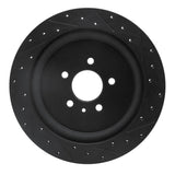 R1 Concepts 13-14 Ford Mustang Rear Left Drilled & Slotted Black Brake Rotor by R1 Concepts RNC-633-54260L