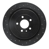 R1 Concepts 13-14 Ford Mustang Rear Left Drilled & Slotted Black Brake Rotor by R1 Concepts RNC-633-54260L