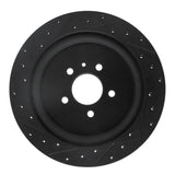 R1 Concepts 13-14 Ford Mustang Rear Right Drilled & Slotted Black Brake Rotor by R1 Concepts RNC-633-54260R
