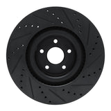 R1 Concepts 16-18 Ford Focus Front Left Drilled & Slotted Black Brake Rotor by R1 Concepts RNC-633-54261L