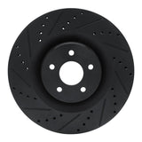 R1 Concepts 16-18 Ford Focus Front Left Drilled & Slotted Black Brake Rotor by R1 Concepts RNC-633-54261L