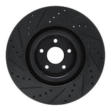 R1 Concepts 16-18 Ford Focus Front Right Drilled & Slotted Black Brake Rotor by R1 Concepts RNC-633-54261R