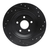 R1 Concepts 16-25 Ford Escape Rear Left Drilled & Slotted Black Brake Rotor by R1 Concepts RNC-633-54262L