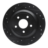 R1 Concepts 16-25 Ford Escape Rear Left Drilled & Slotted Black Brake Rotor by R1 Concepts RNC-633-54262L