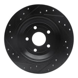 R1 Concepts 16-25 Ford Focus Rear Right Drilled & Slotted Black Brake Rotor by R1 Concepts RNC-633-54262R