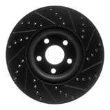 R1 Concepts 17-20 Lincoln MKZ Front Left Drilled & Slotted Black Brake Rotor by R1 Concepts RNC-633-54264L