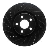 R1 Concepts 17-20 Lincoln MKZ Front Left Drilled & Slotted Black Brake Rotor by R1 Concepts RNC-633-54264L