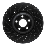 R1 Concepts 17-20 Lincoln MKZ Front Right Drilled & Slotted Black Brake Rotor by R1 Concepts RNC-633-54264R