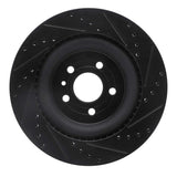 R1 Concepts 13-19 Ford Police Interceptor Sedan Front Left Drilled & Slotted Black Brake Rotor by R1 Concepts RNC-633-54266L
