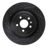 R1 Concepts 13-19 Ford Police Interceptor Sedan Front Left Drilled & Slotted Black Brake Rotor by R1 Concepts RNC-633-54266L