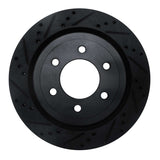 R1 Concepts 18-21 Ford F-150 4WD Rear Left Drilled & Slotted Black Brake Rotor by R1 Concepts RNC-633-54267L