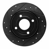 R1 Concepts 18-22 Ford Ecosport Rear Left Drilled & Slotted Black Brake Rotor by R1 Concepts RNC-633-54269L