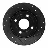 R1 Concepts 18-22 Ford Ecosport Rear Right Drilled & Slotted Black Brake Rotor by R1 Concepts RNC-633-54269R