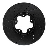 R1 Concepts 2020-2025 Ford Transit-350/SRW Front Left Drilled & Slotted Black Brake Rotor by R1 Concepts RNC-633-54270L