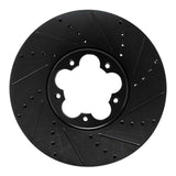 R1 Concepts 2020-2025 Ford Transit-150 Front Right Drilled & Slotted Black Brake Rotor by R1 Concepts RNC-633-54270R