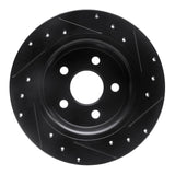 R1 Concepts 18-23 Ford Transit CONNECT Rear Left Drilled & Slotted Black Brake Rotor by R1 Concepts RNC-633-54273L