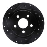R1 Concepts 18-23 Ford Transit CONNECT Rear Left Drilled & Slotted Black Brake Rotor by R1 Concepts RNC-633-54273L