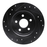 R1 Concepts 18-23 Ford Transit CONNECT Rear Right Drilled & Slotted Black Brake Rotor by R1 Concepts RNC-633-54273R