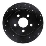 R1 Concepts 18-23 Ford Transit CONNECT Rear Right Drilled & Slotted Black Brake Rotor by R1 Concepts RNC-633-54273R