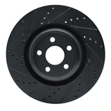 R1 Concepts 19-24 Ford Edge Front Left Drilled & Slotted Black Brake Rotor by R1 Concepts RNC-633-54274L