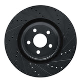R1 Concepts 19-24 Ford Edge Front Right Drilled & Slotted Black Brake Rotor by R1 Concepts RNC-633-54274R