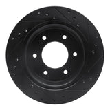 R1 Concepts 19-25 Ford BRONCO Rear Left Drilled & Slotted Black Brake Rotor by R1 Concepts RNC-633-54276L