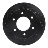 R1 Concepts 19-25 Ford BRONCO Rear Left Drilled & Slotted Black Brake Rotor by R1 Concepts RNC-633-54276L