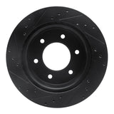 R1 Concepts 19-25 Ford BRONCO Rear Right Drilled & Slotted Black Brake Rotor by R1 Concepts RNC-633-54276R