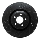 R1 Concepts 20-25 Ford Police Interceptor Utility Front Left Drilled & Slotted Black Brake Rotor
