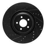 R1 Concepts 20-25 Ford Explorer Front Right Drilled & Slotted Black Brake Rotor