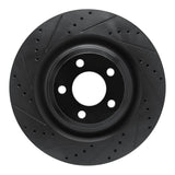 R1 Concepts 20-25 Ford Explorer Rear Left Drilled & Slotted Black Brake Rotor