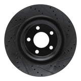 R1 Concepts 20-25 Ford Police Interceptor Utility Rear Right Drilled & Slotted Black Brake Rotor