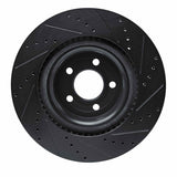 R1 Concepts 20-25 Ford Explorer Front Left Drilled & Slotted Black Brake Rotor