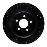 R1 Concepts 20-25 Ford Explorer Rear Right Drilled & Slotted Black Brake Rotor