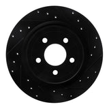 R1 Concepts 20-25 Ford Explorer Rear Right Drilled & Slotted Black Brake Rotor