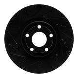 R1 Concepts 20-25 Ford BRONCO Sport Front Left Drilled & Slotted Black Brake Rotor