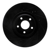 R1 Concepts 20-25 Ford BRONCO Sport Front Right Drilled & Slotted Black Brake Rotor
