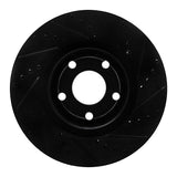 R1 Concepts 20-25 Ford BRONCO Sport Front Right Drilled & Slotted Black Brake Rotor