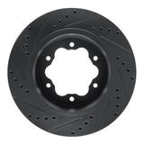 R1 Concepts 20-25 Ford Transit-350 HD/DRW Rear Right Drilled & Slotted Black Brake Rotor