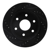 R1 Concepts 2021-2025 Ford F-150 RWD Rear Right Drilled & Slotted Black Brake Rotor by R1 Concepts RNC-633-54289R