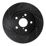 R1 Concepts 20-22 Ford Mustang Right Front Drilled & Slotted Black Brake Rotor by R1 Concepts RNC-633-54291D