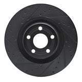 R1 Concepts 22-25 Ford Maverick Front Left Drilled & Slotted Black Brake Rotor by R1 Concepts RNC-633-54296L