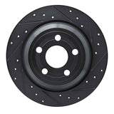 R1 Concepts 22-25 Ford Maverick Rear Right Drilled & Slotted Black Brake Rotor by R1 Concepts RNC-633-54297R
