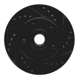 R1 Concepts 84-87 Lincoln CONTINENTAL Front Right Drilled & Slotted Black Brake Rotor by R1 Concepts RNC-633-55001R