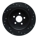 R1 Concepts 15-24 Ford Fusion Rear Left Drilled & Slotted Black Brake Rotor by R1 Concepts RNC-633-55005L