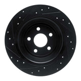 R1 Concepts 15-24 Ford Fusion Rear Right Drilled & Slotted Black Brake Rotor by R1 Concepts RNC-633-55005R