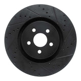 R1 Concepts 15-21 Ford Edge Front Right Drilled & Slotted Black Brake Rotor by R1 Concepts RNC-633-55006R