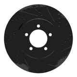 R1 Concepts 03-05 Lincoln AVIATOR Front Right Drilled & Slotted Black Brake Rotor by R1 Concepts RNC-633-55007R